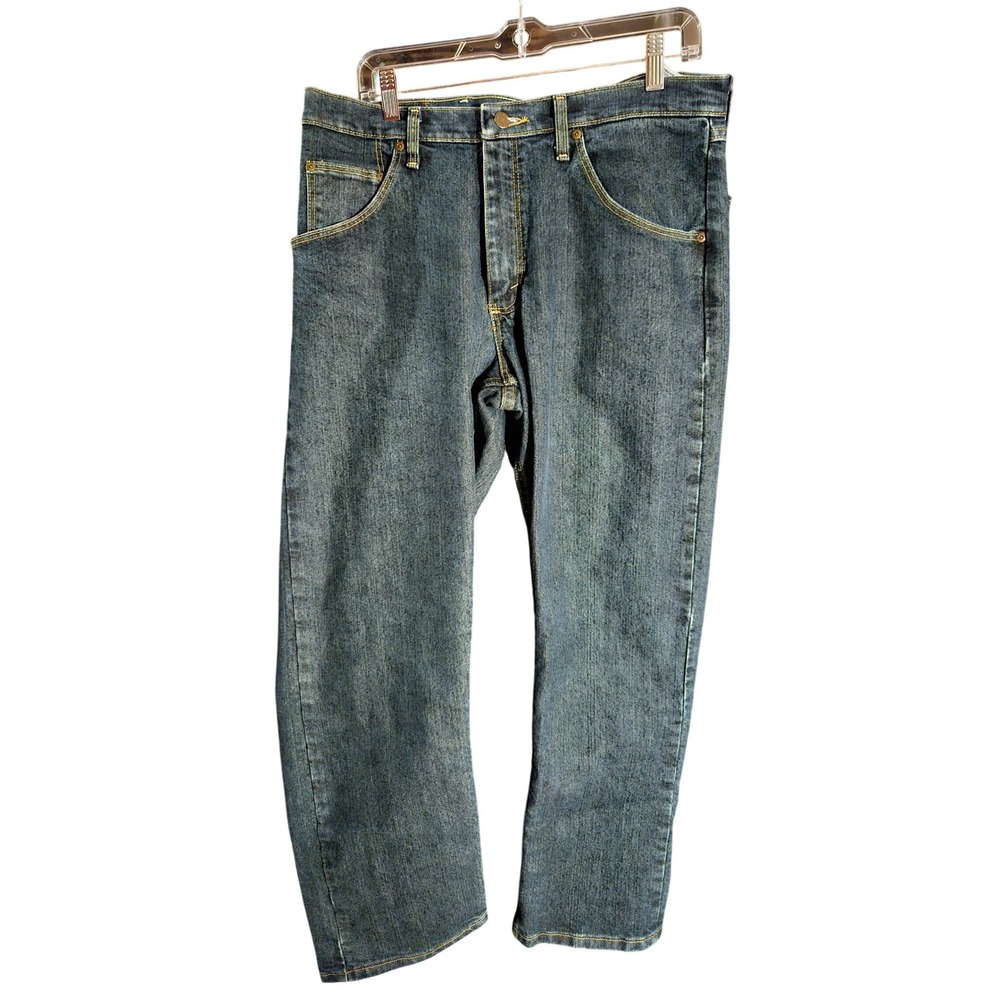 Wrangler Jeans Men Classic Fit Straight Leg Blue Denim Pants Size‎ 34/29